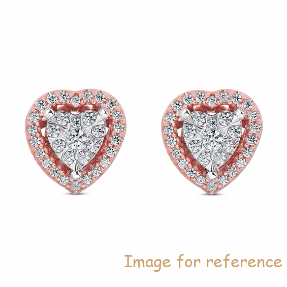 OEM Swarovski zircon Earrings 10K Rose Gold OEM Jewelry manufacturers