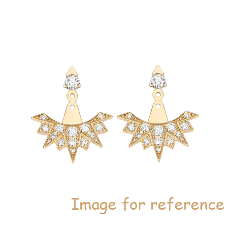 OEM Zircon earrings in 18K rose gold Jewelry FactoryOEM Zircon earrings in 18K rose gold Jewelry Factory