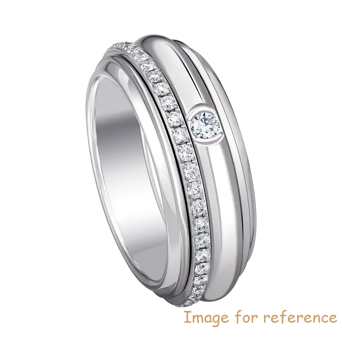 OEM Zircon wedding ring in 18K white gold Zircon Jewelry Factory