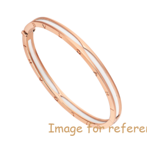 OEM silver bangle bracelet in 18K rose gold with white jewelry manufacturer