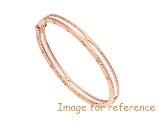 OEM silver bangle bracelet in 18K rose gold with white jewelry manufacturer OEM silver bangle bracelet in 18K rose gold with white jewelry manufacturer