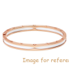 OEM silver bangle bracelet in 18K rose gold with white jewelry manufacturer