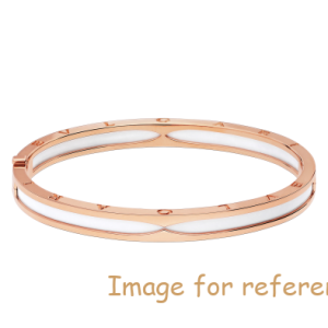 OEM silver bangle bracelet in 18K rose gold with white jewelry manufacturer