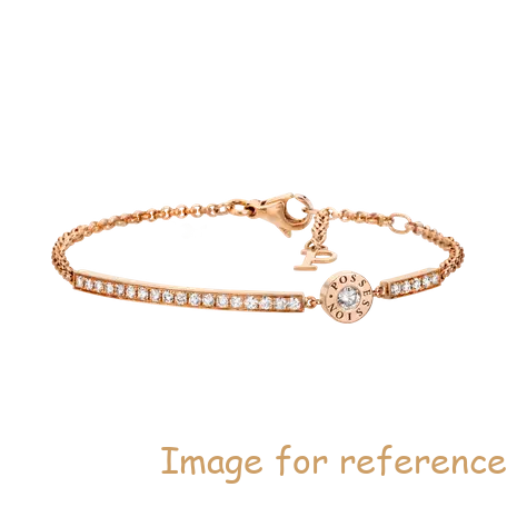 OEM zirconia bracelet in 18K rose gold 925 silver jewelry custom wholesale