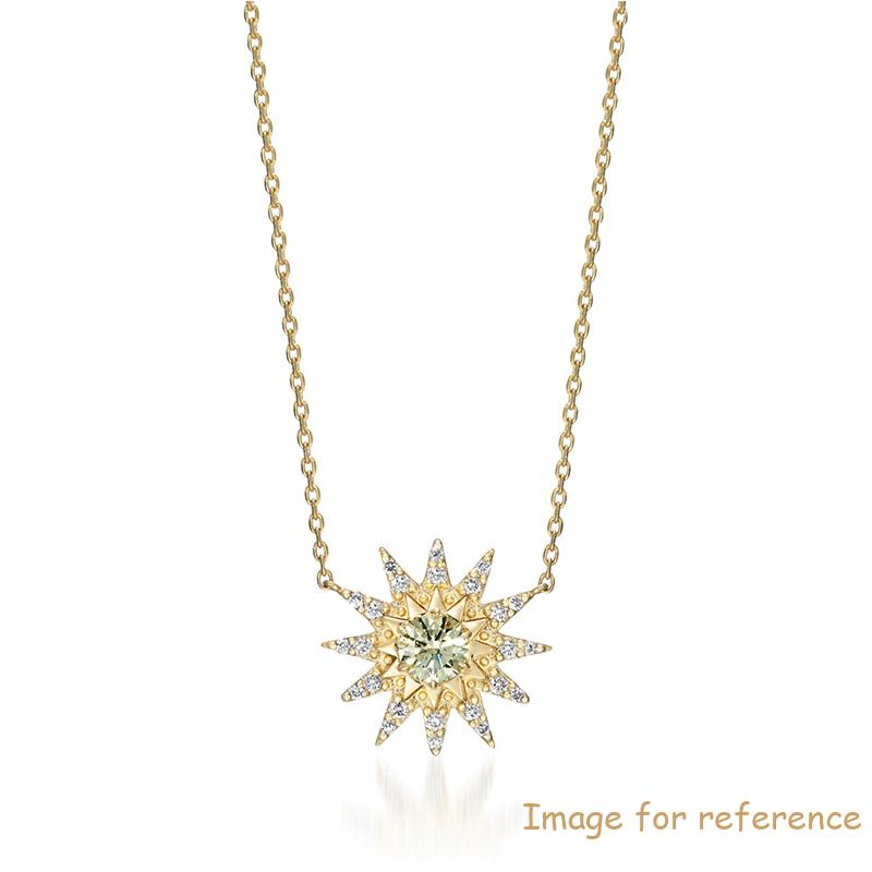 Yellow Diamond Sunburst Necklace