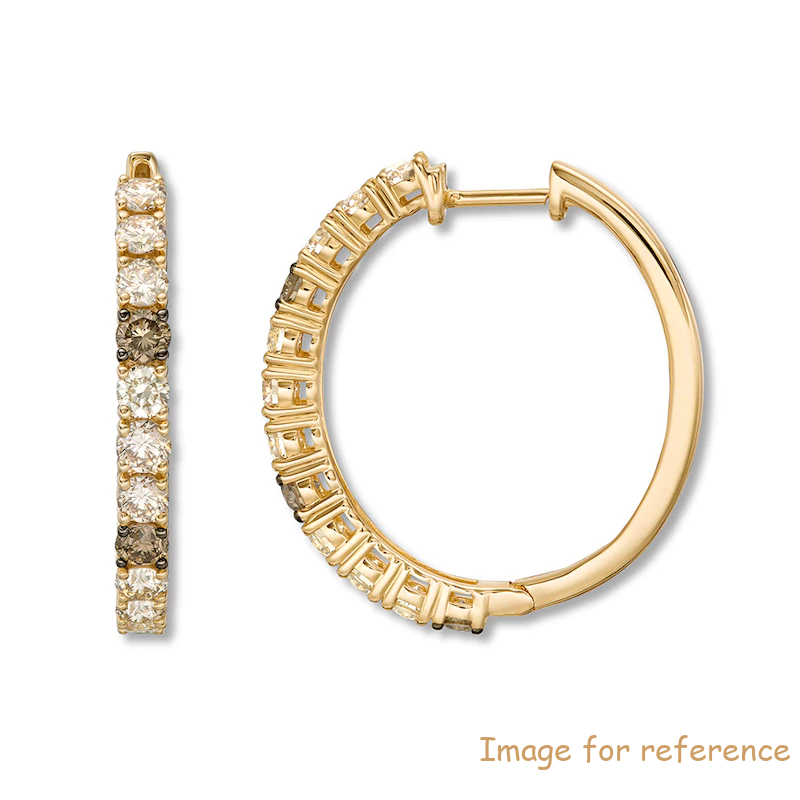 Custom Sterling Silver Hoop Earrings14K Honey Gold jewelry manufacturers china