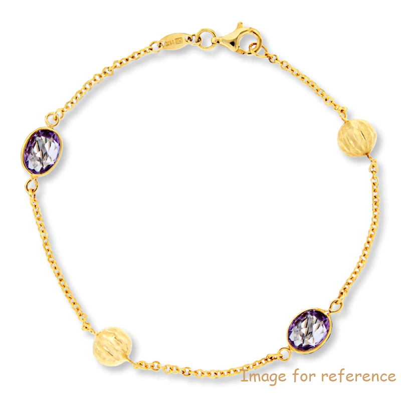 Custom sterling silver Bracelet 14K Yellow Gold CZ Jewelry Manufacturer