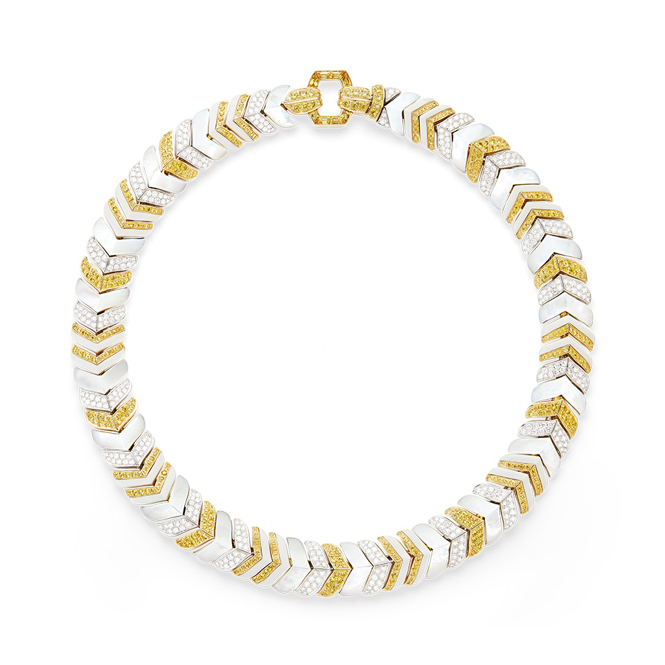 Customized-necklace-in-18K-white-and-yellow-gold-Sterling-Silver-Jewelry-Factory