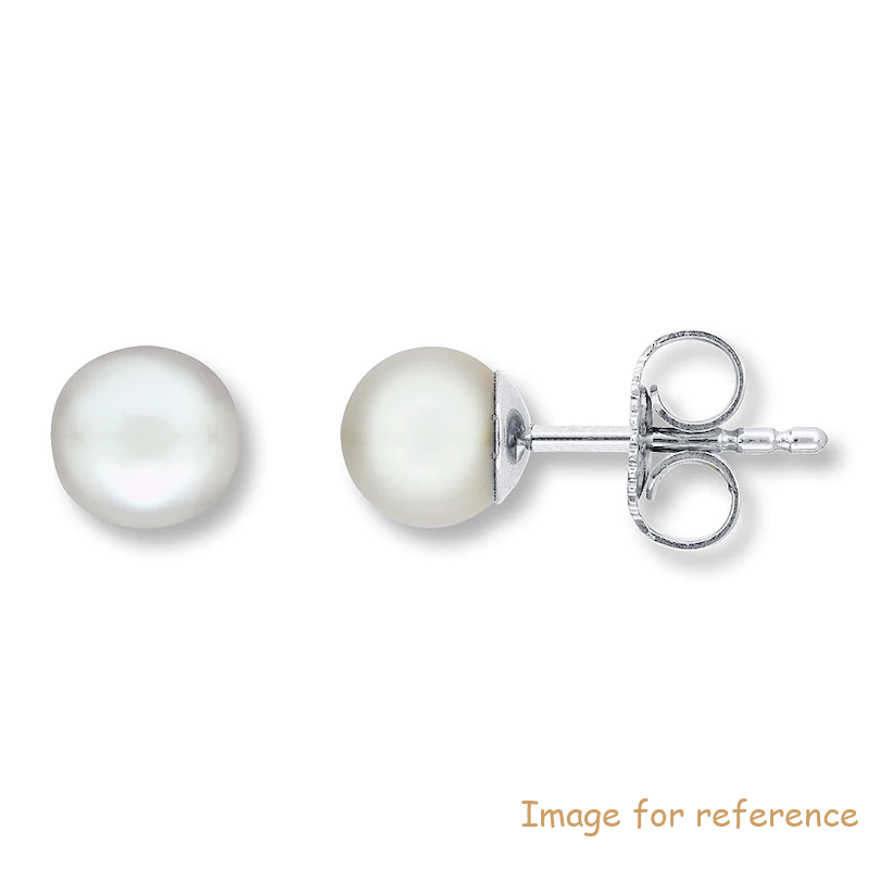 Pearl Earrings 14K White Gold China Custom Jewelry Manufacturers