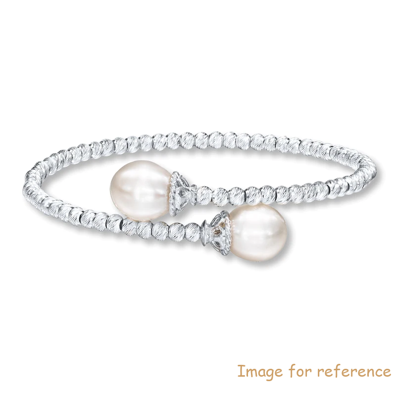 Custom Bangle Bracelet Pearls Sterling Silver OEM Jewelry Manufacturer