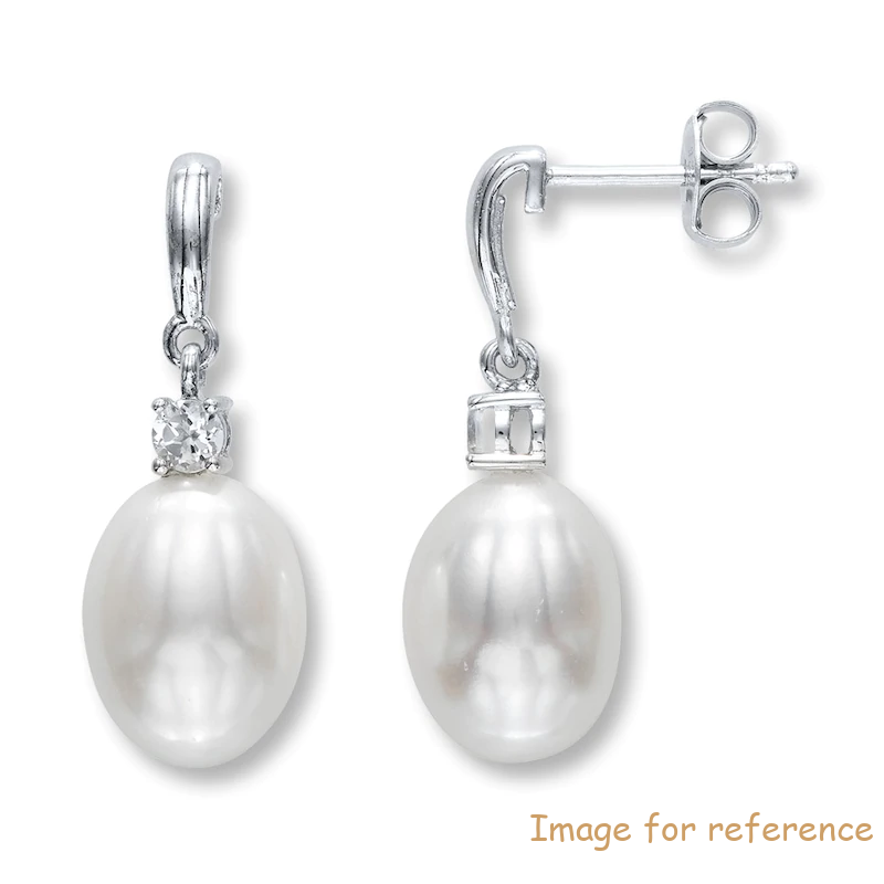 Custom Pearl Earrings 18K white gold Sterling Silver China OEM Jewelry Factory
