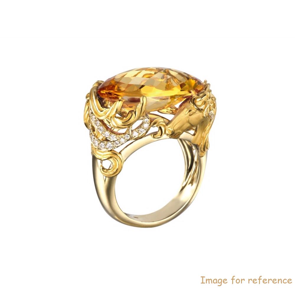8K yellow glod plating silver ring jewelry custom made jewelry manufacturer