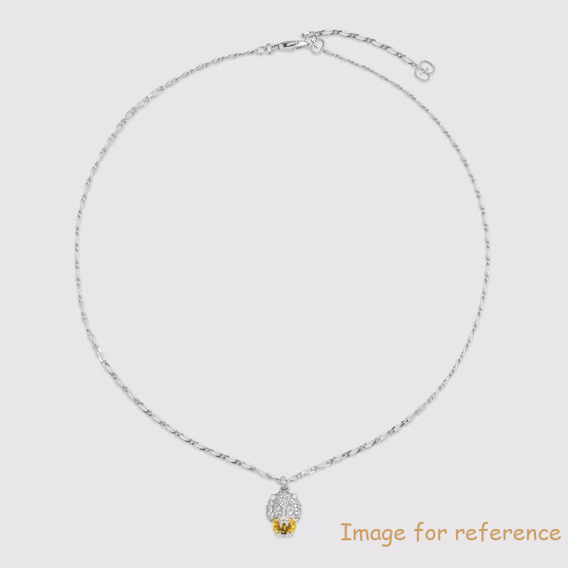 Design personalizado da China 925 Sterling Silver White gold necklace