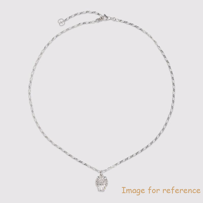Design personalizado da China 925 Sterling Silver White gold necklace China Custom Design 925 Sterling Silver White gold necklace