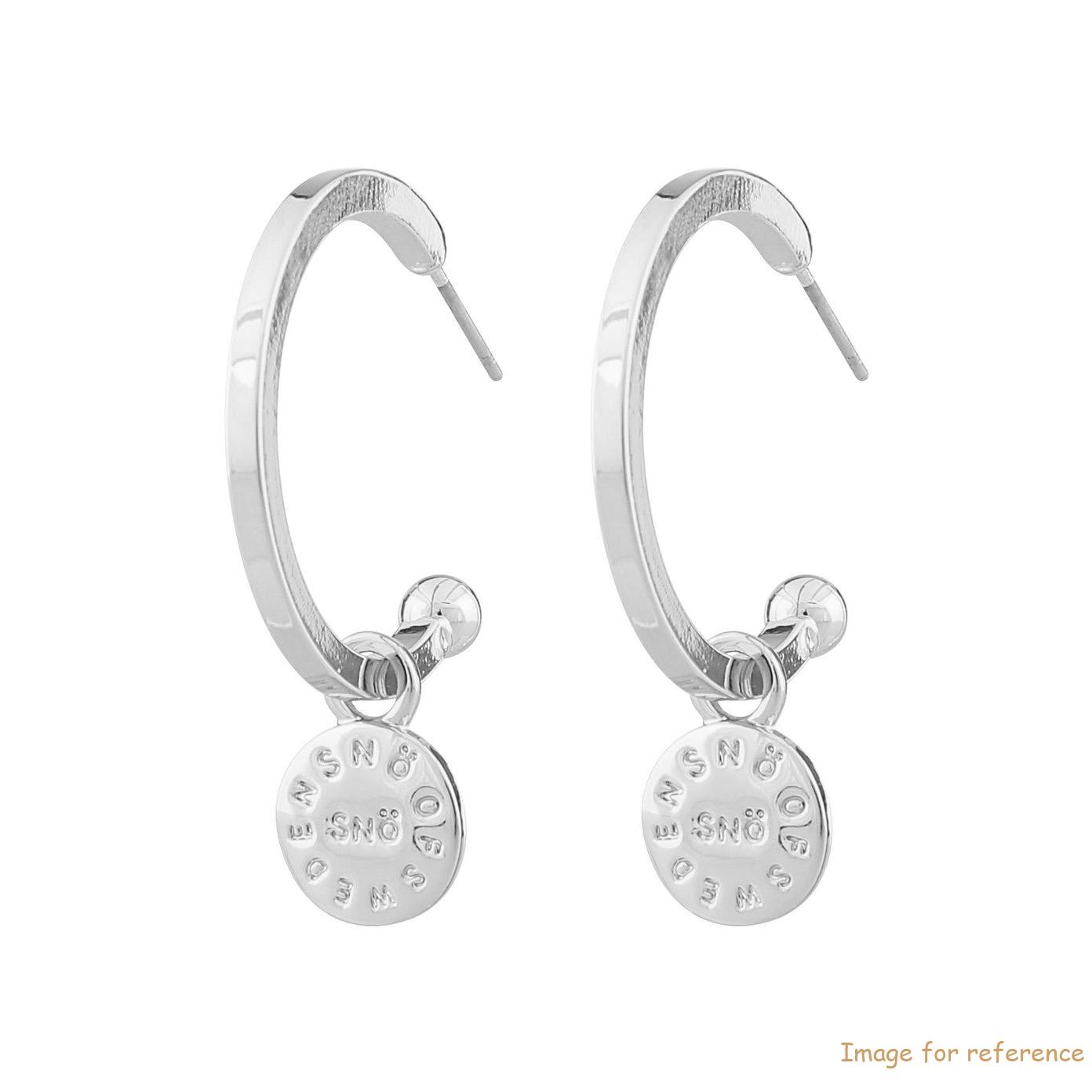 Skikk 925 Silver White Gold Plated Earrings OEM manufacturer