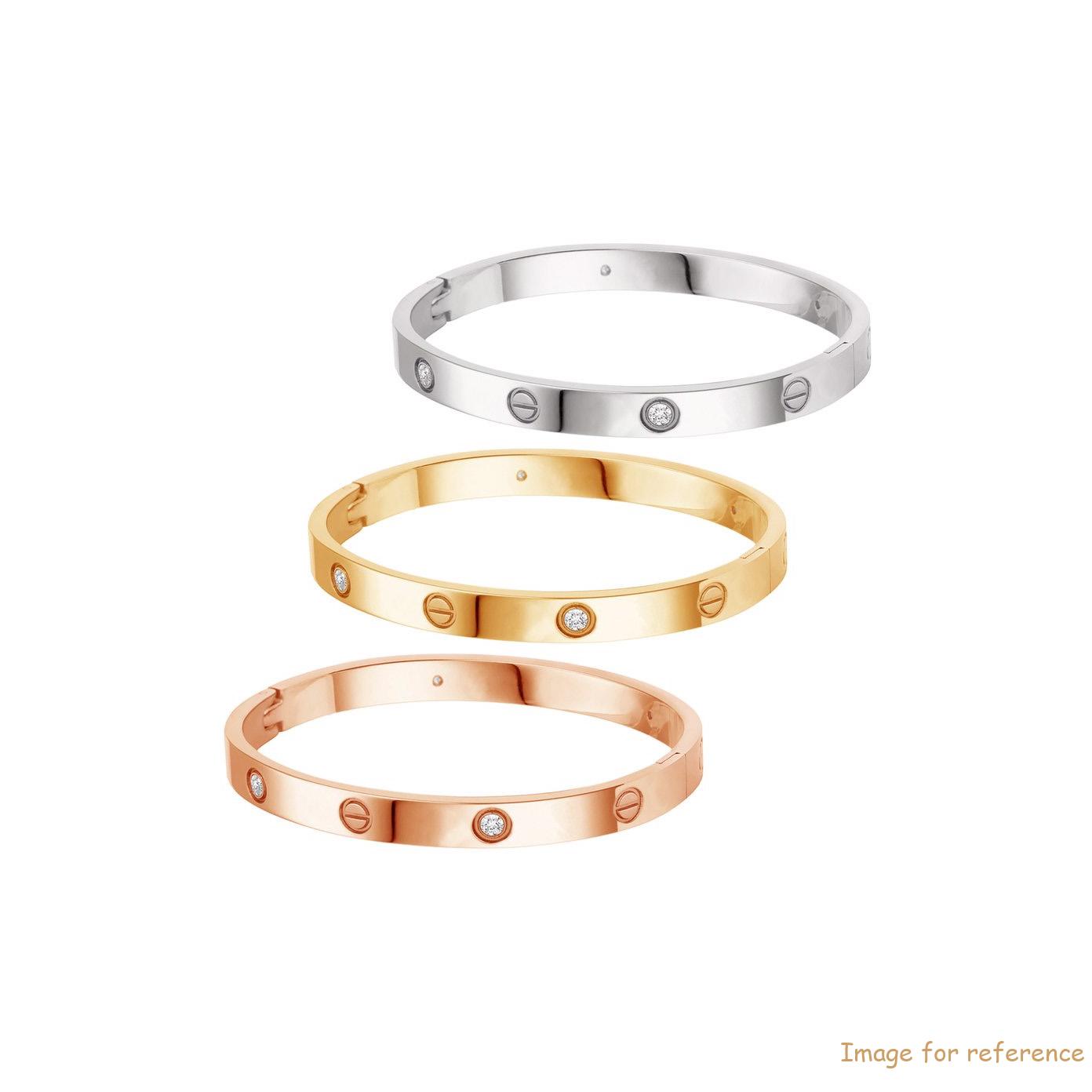 Custom Design Sterling Silver Bangle Set in White, Rose and Gold
