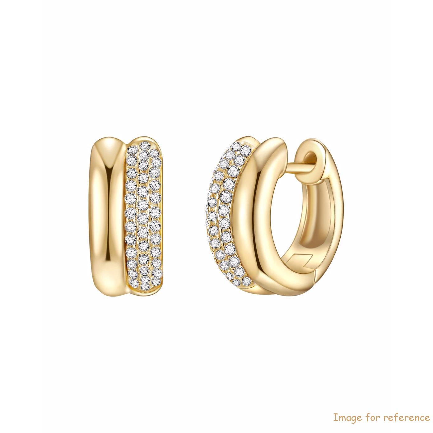 Custom Engraved Sterling Silver Earrings yellow gold plated supplier