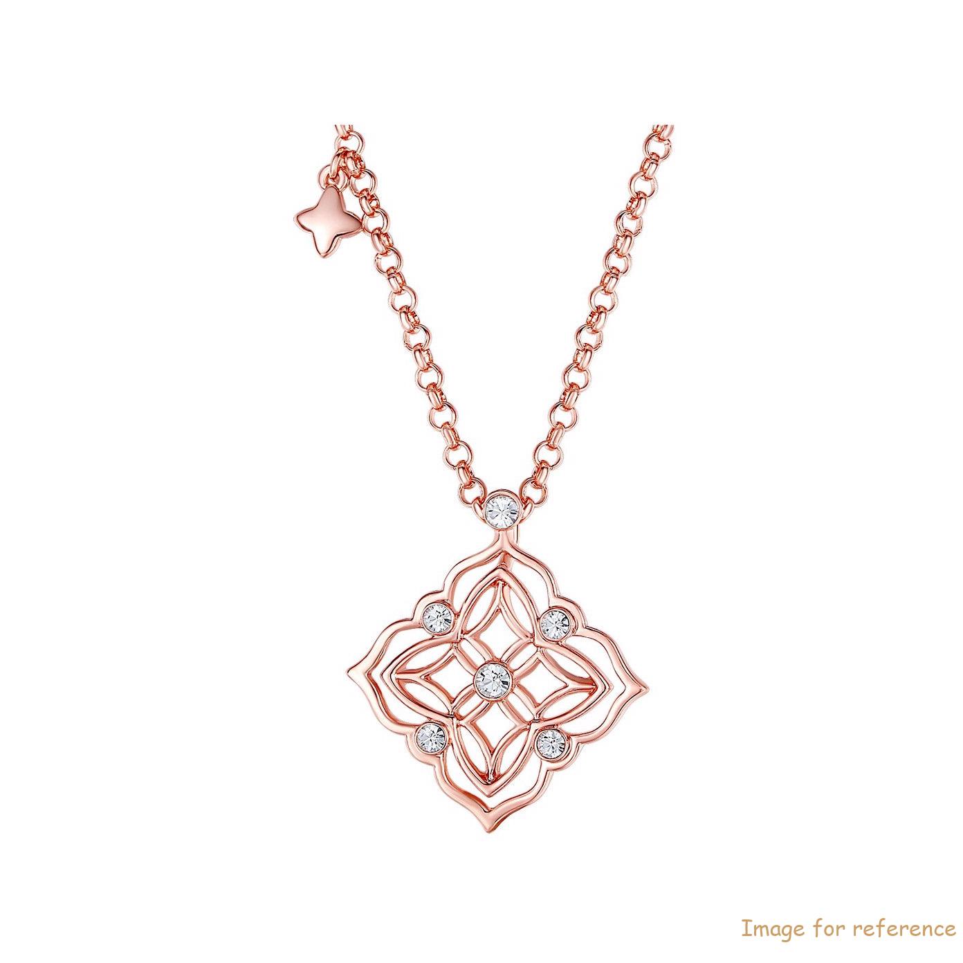 Custom Rose gold plated Rhodium plated silver necklace Custom Rose gold plated Rhodium plated silver necklace
