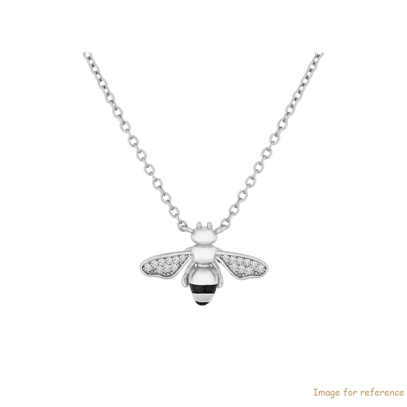 Custom design Bee Pendant in rhodium plating jewelry suppliers Custom design Bee Pendant in rhodium plating jewelry suppliers