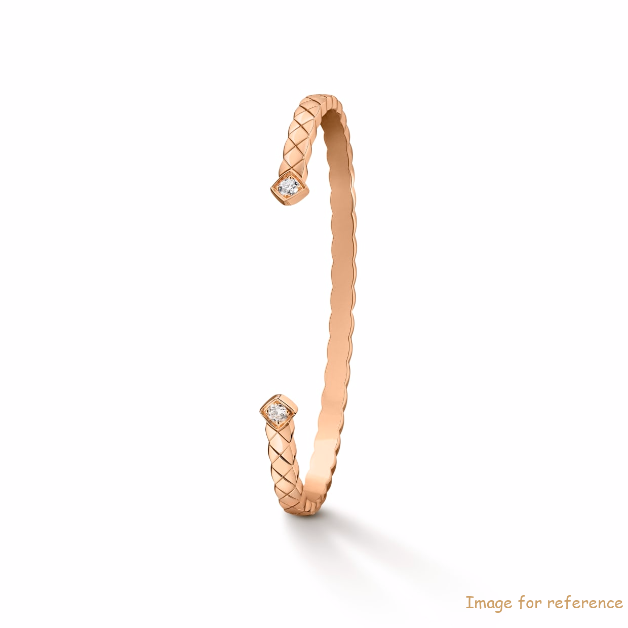 Custom design jewelry bangle in 18K pink gold plating silver jewelry
