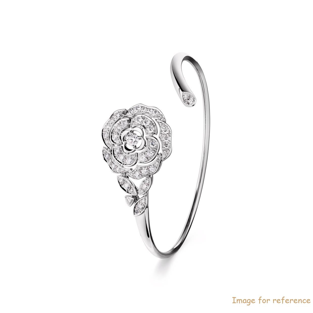 Custom design sterling silver jewelry bracelet in 18K white gold Custom design sterling silver jewelry bracelet in 18K white gold