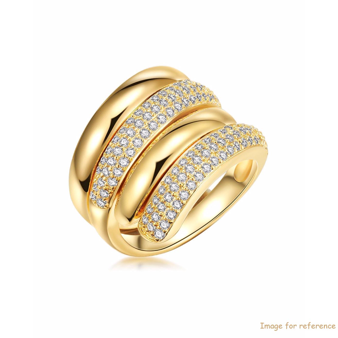 Custom engraved Yellow Gold Plated ring fine jewelry suppliers