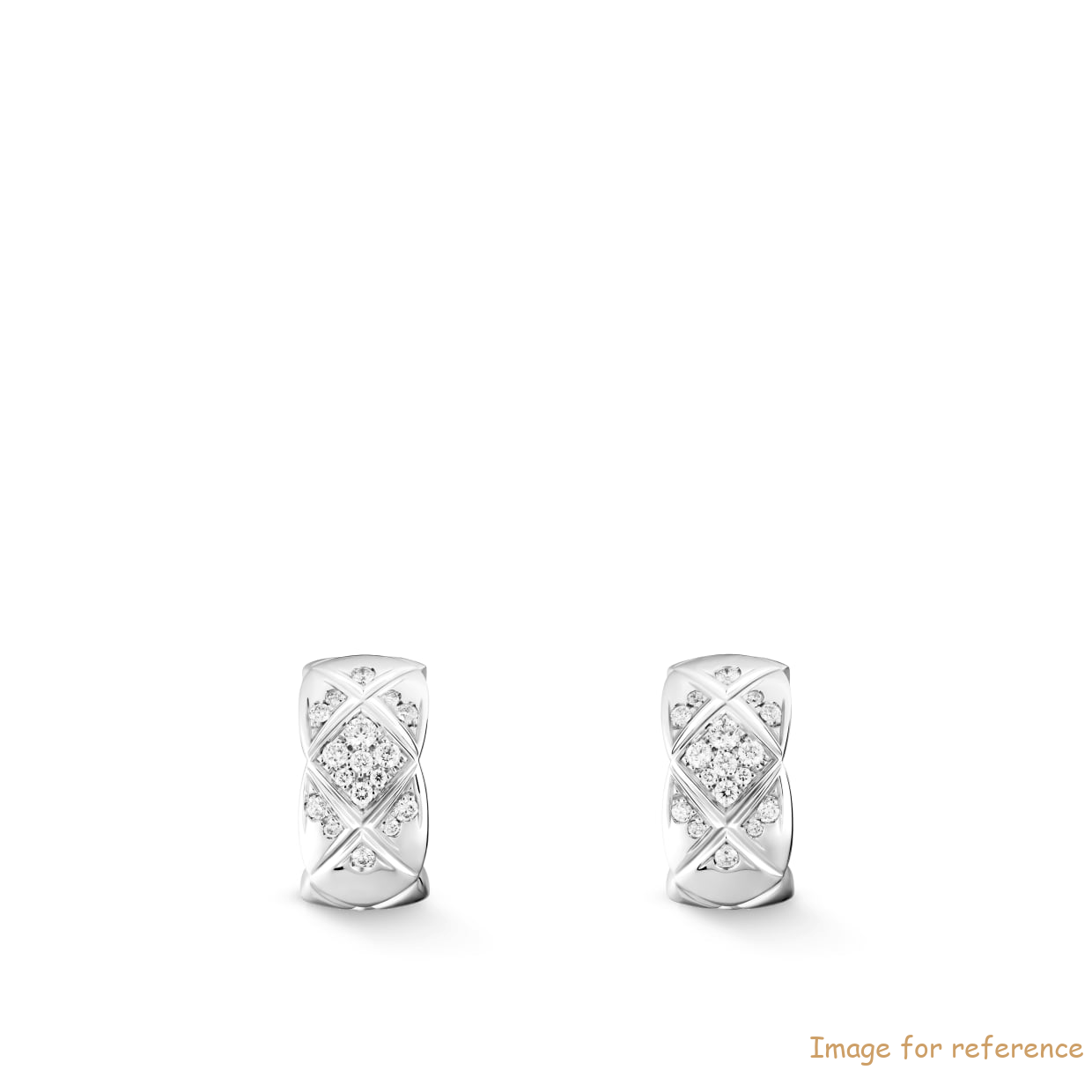 Custom made sterling silver earrings in 18K white gold manufacturer