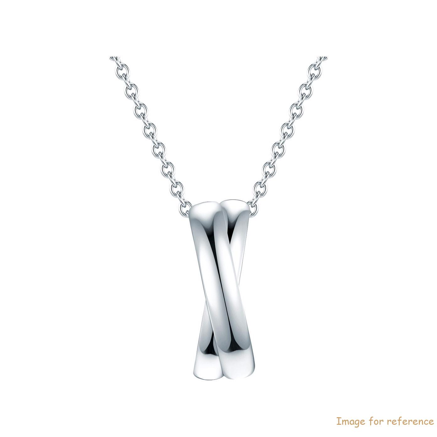Rhodium plated necklace silver OEM custom fine jewelry suppliers