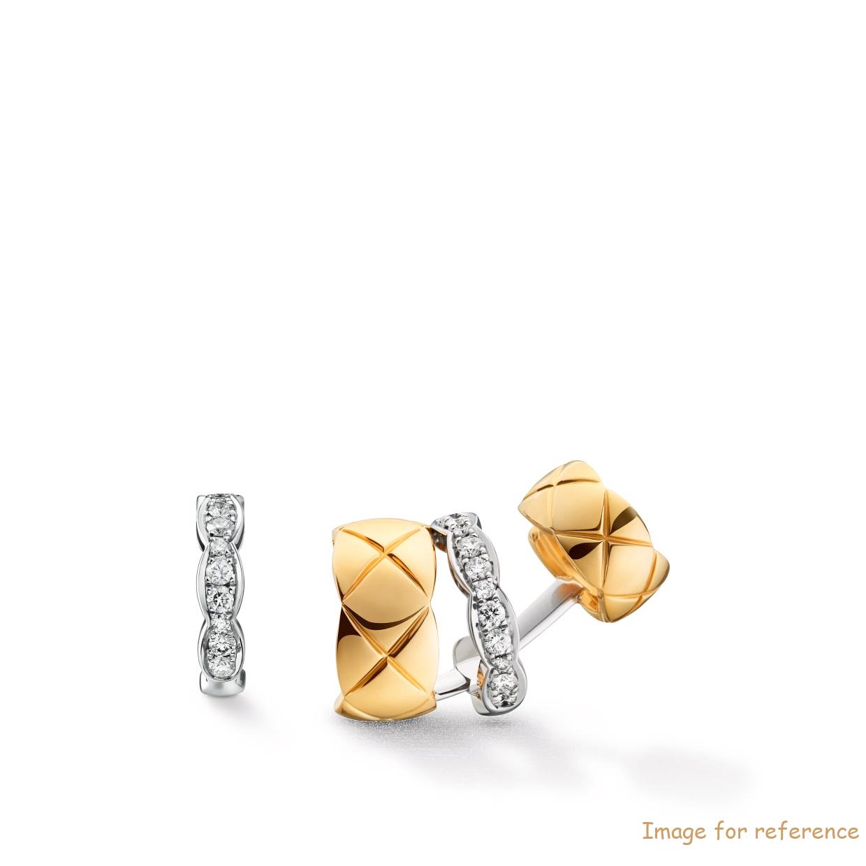 custom sterling silver earrings in 18K white and yellow gold