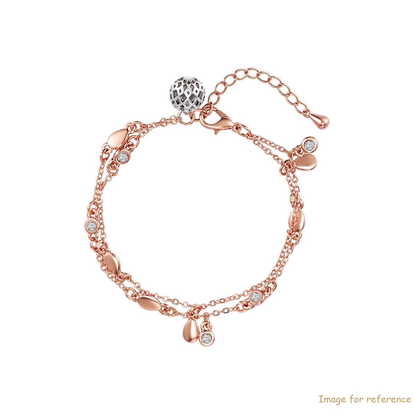jewelry designs rose gold plated rhodium plated bracelet supplier