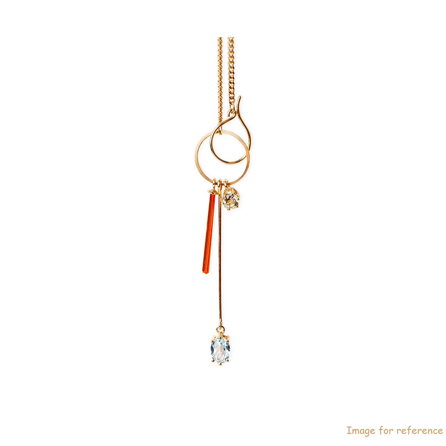 Custom Made Gold plated silver charms necklace supplier