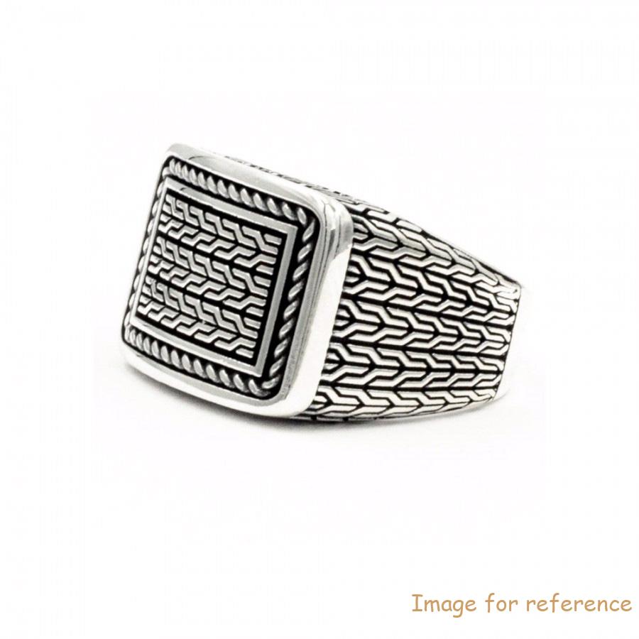 Custom design 925 Silver Signet Men's Ring Wholesale Custom Silver Jewelry supplier China