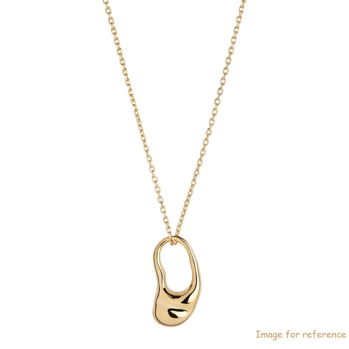 Custom wholesale Sterling silver necklace in high polished gold