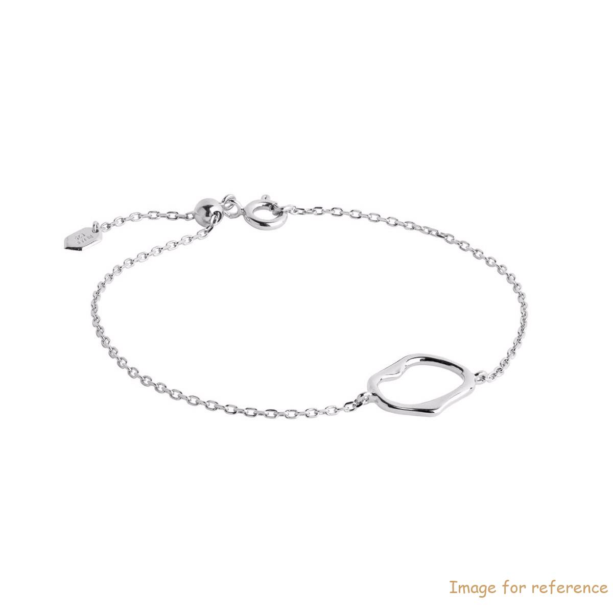 Custom wholesale bracelet Sterling Silver in White Rhodium