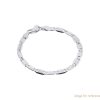 Custom wholesale sterling silver bracelet with white rhodium factory
