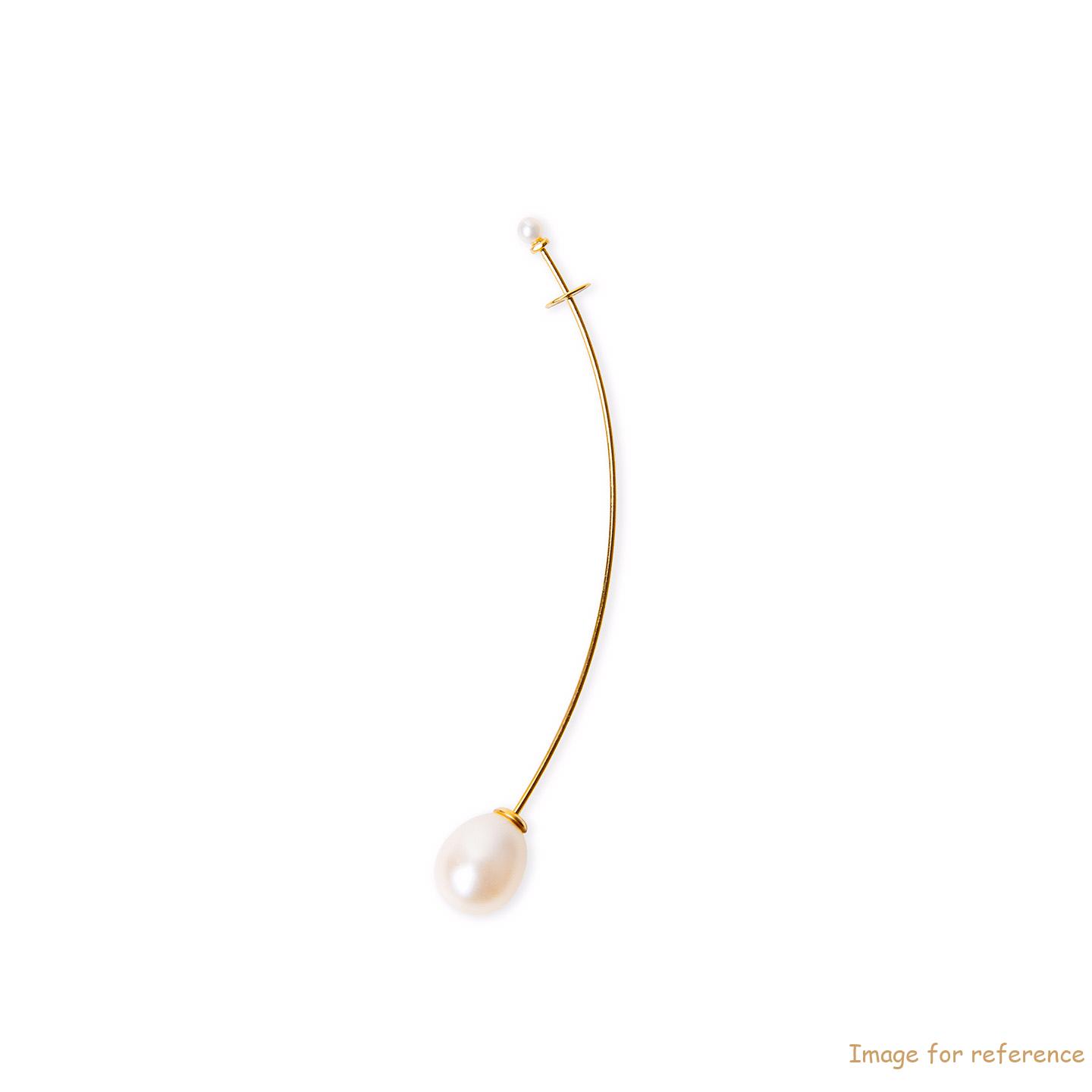 Customize Gold plated silver pearl earring jewelry factory