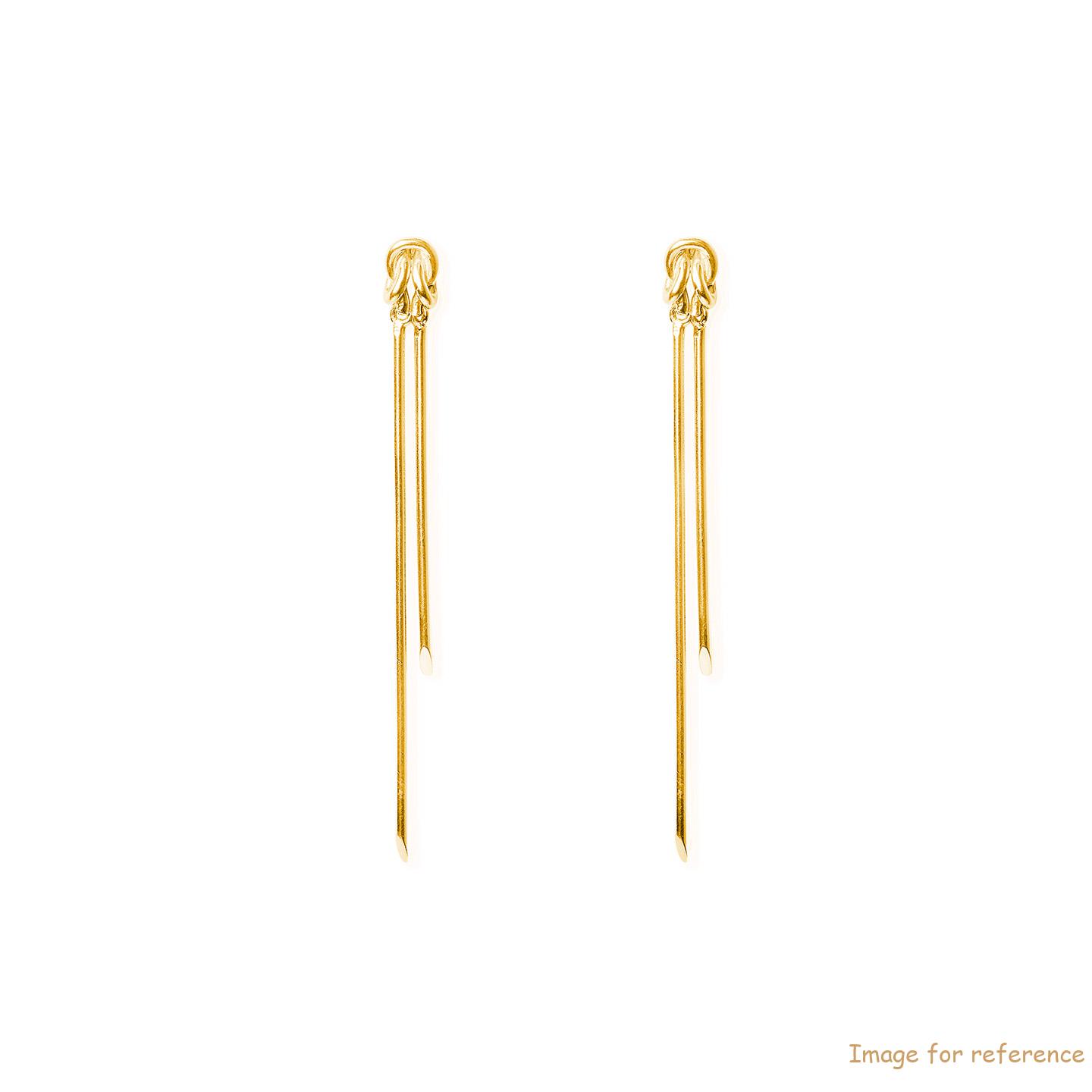 Gold plated silver knot earrings custom wholesale jewelry suppliers