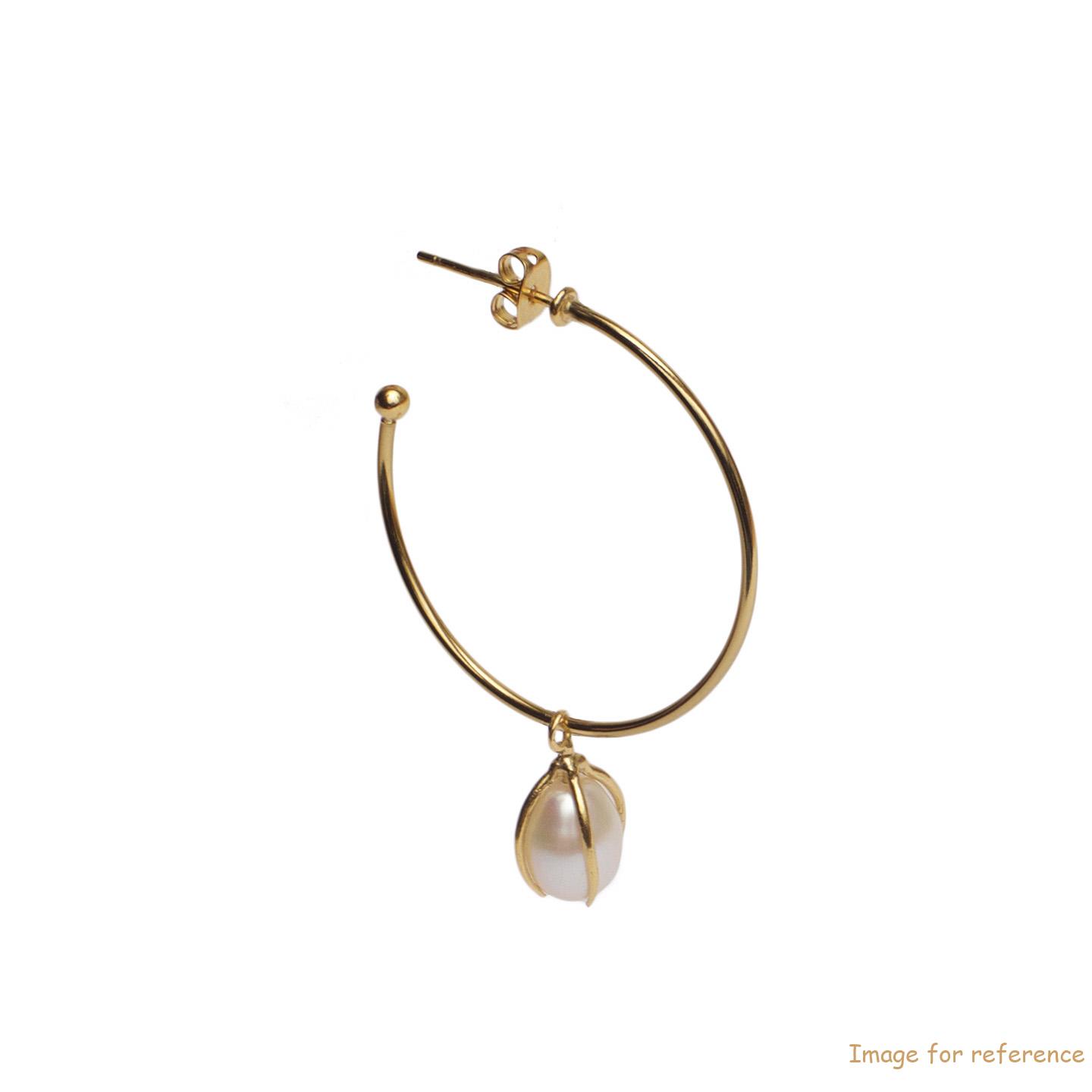 Gold plated sterling silver hoop earring Custom Made Silver Jewellery supplier