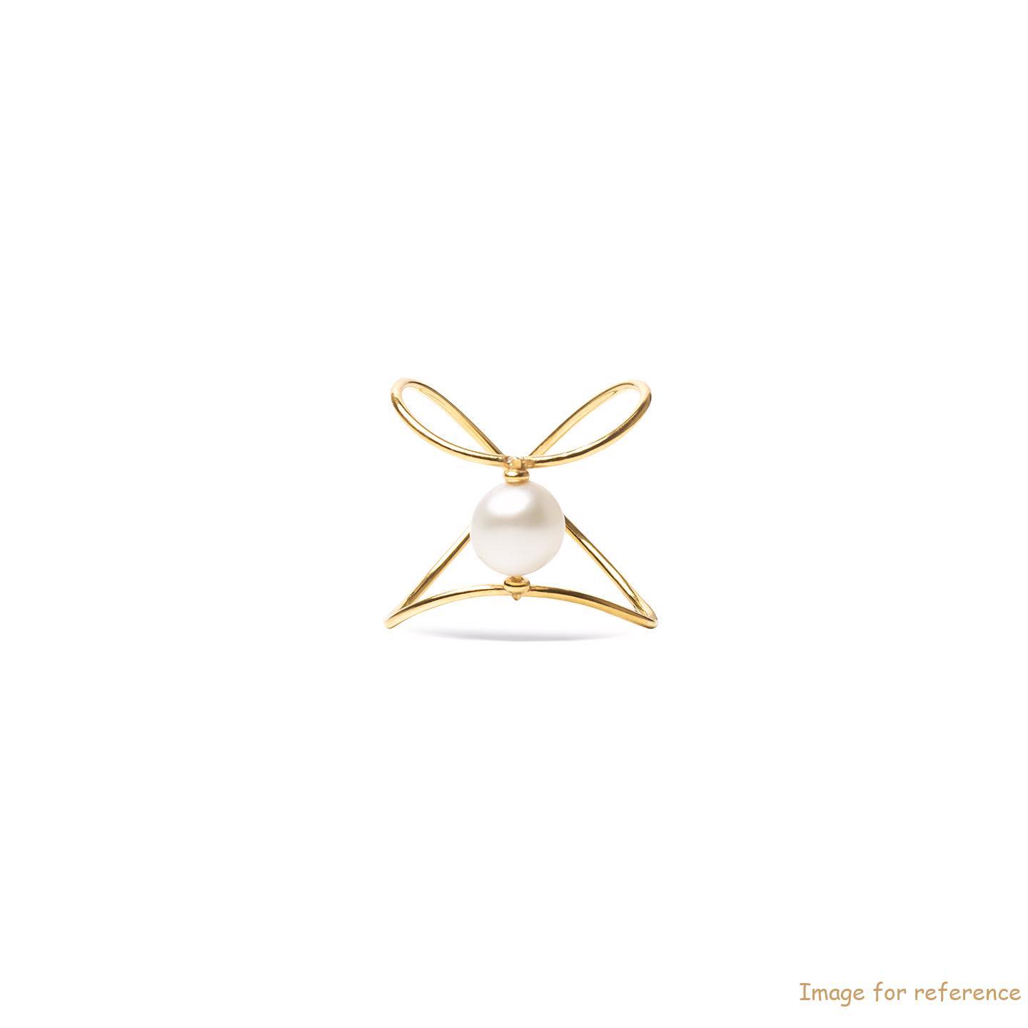 Gold plated sterling silver pearl ring Custom Made Silver Jewellery supplier