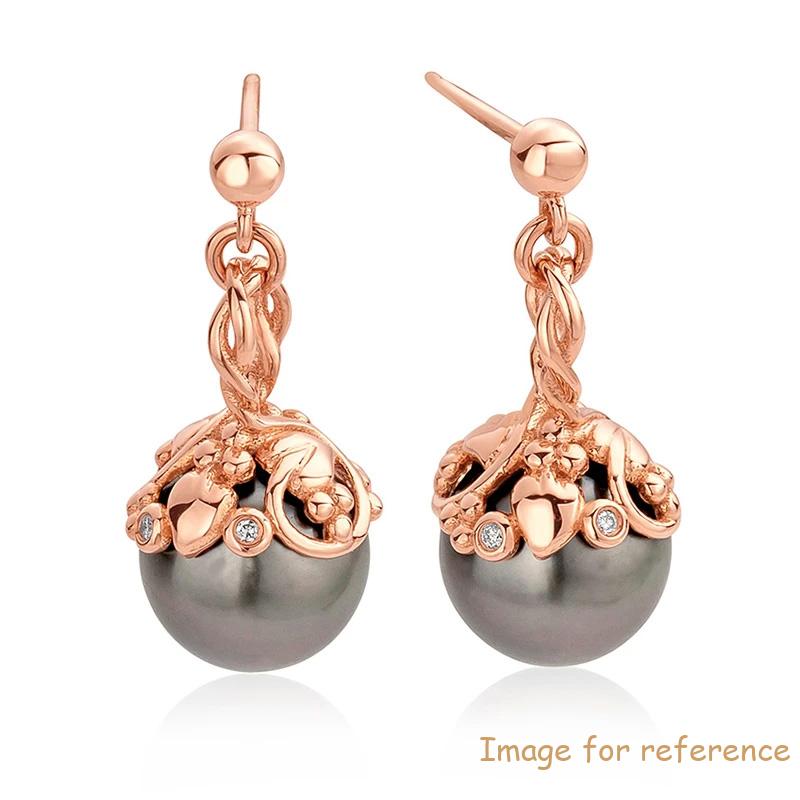 Pearl 18k Rose Gold Stud Earrings custom wholesale Sterling Silver Jewelry Suppliers