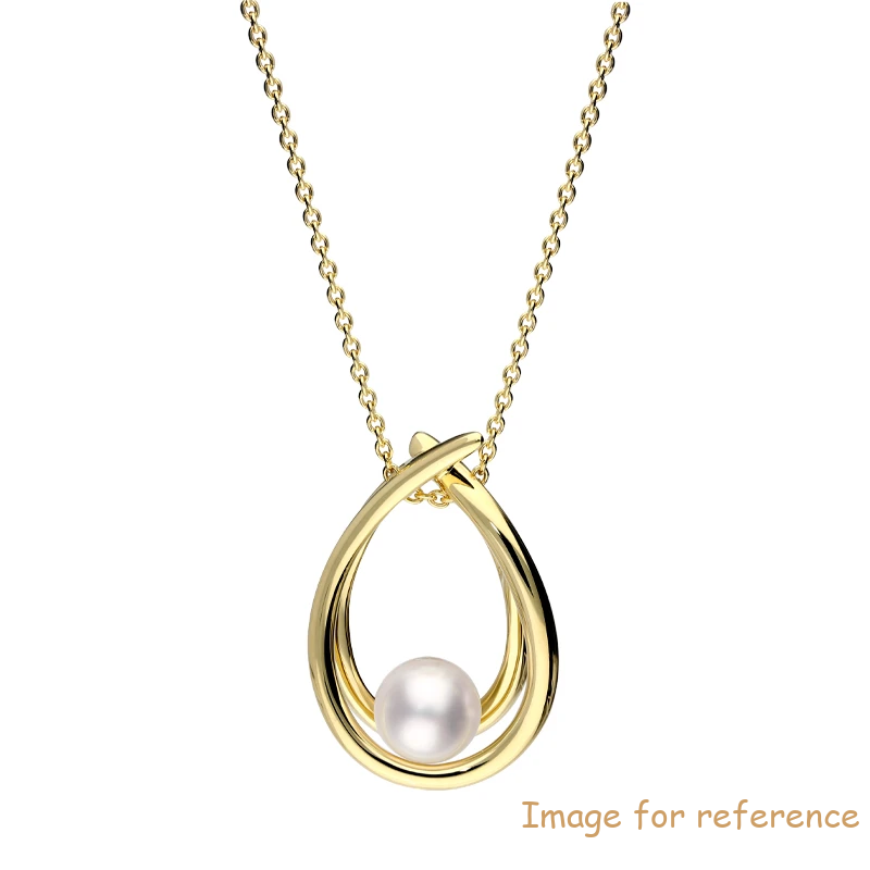 Pearl Hoop Necklace custom made Sterling Silver Jewelry Suppliers