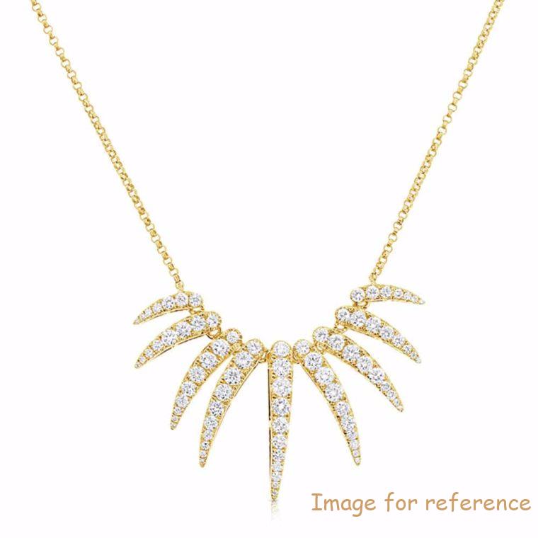 Pendant necklace in 18k gold over sterling silver OEM jewelry manufacturer