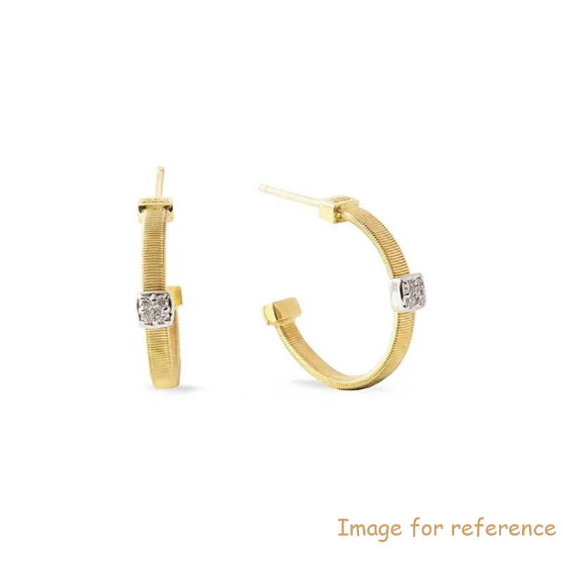 18K Yellow Gold Hoop Earrings wholesale Custom Silver Jewelry China