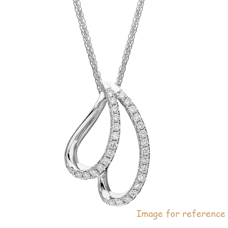 18k White Gold Plated CZ Necklace Wholesale Custom Sterling Silver Jewelry Supplier