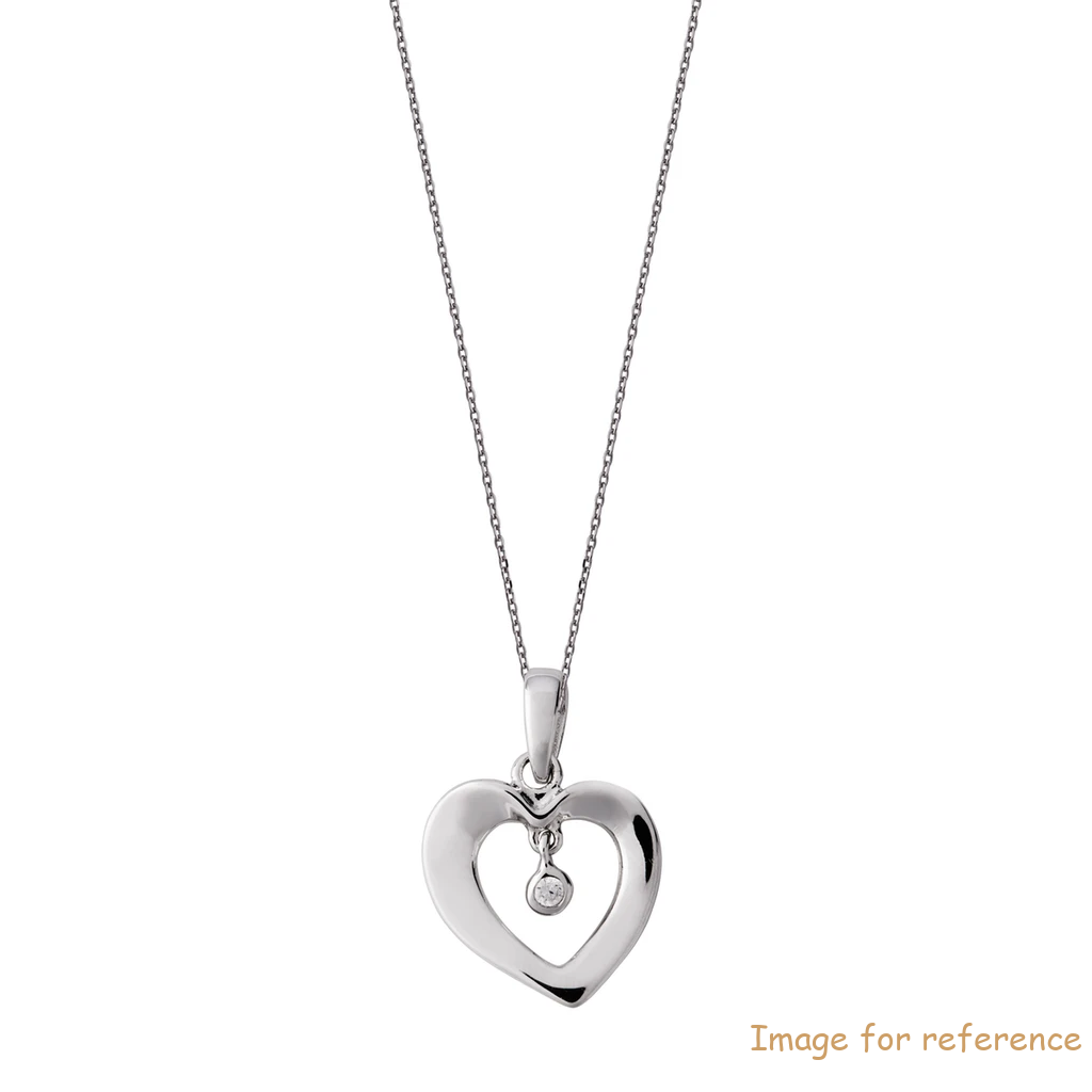 925 Sterling Silver Open Heart Necklace wholesale Custom Silver Jewelry supplier