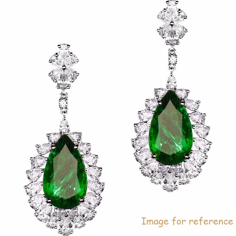 CZ silver earrings custom design gold plated silver jewelry supplier and wholesaler