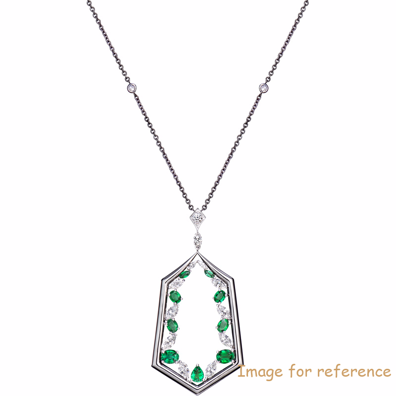 CZ silver necklace custom Sterling Silver Plated Jewelry supplier and wholesaler