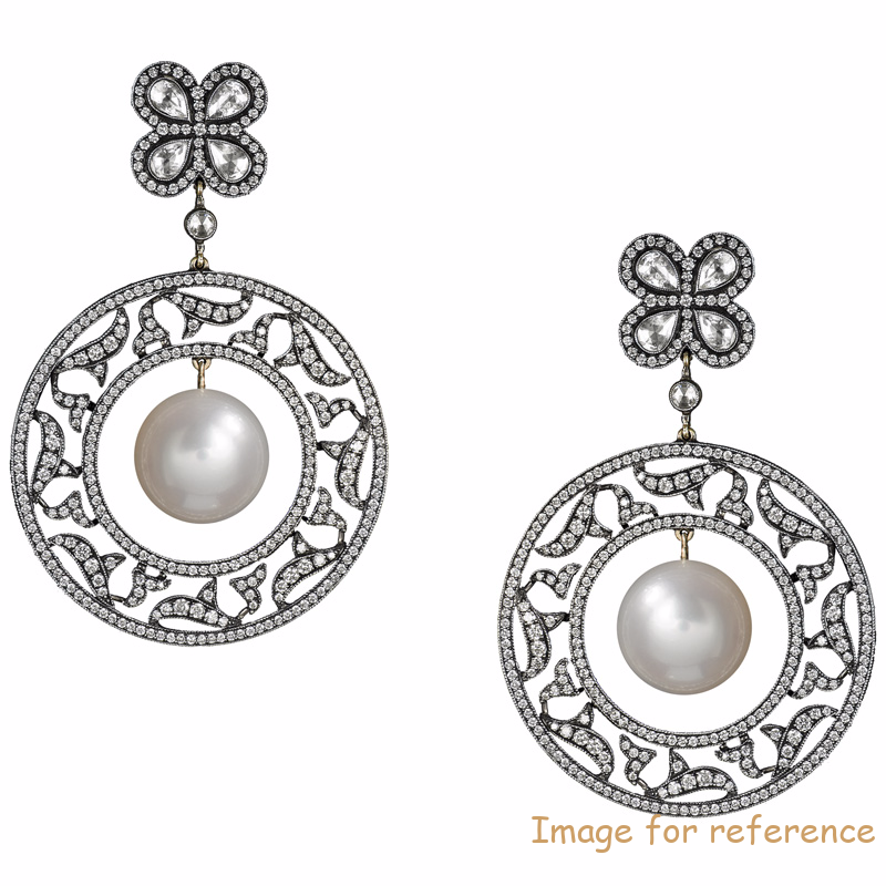 CZ silver pear earrings custom gold plated silver jewelry supplier and wholesaler