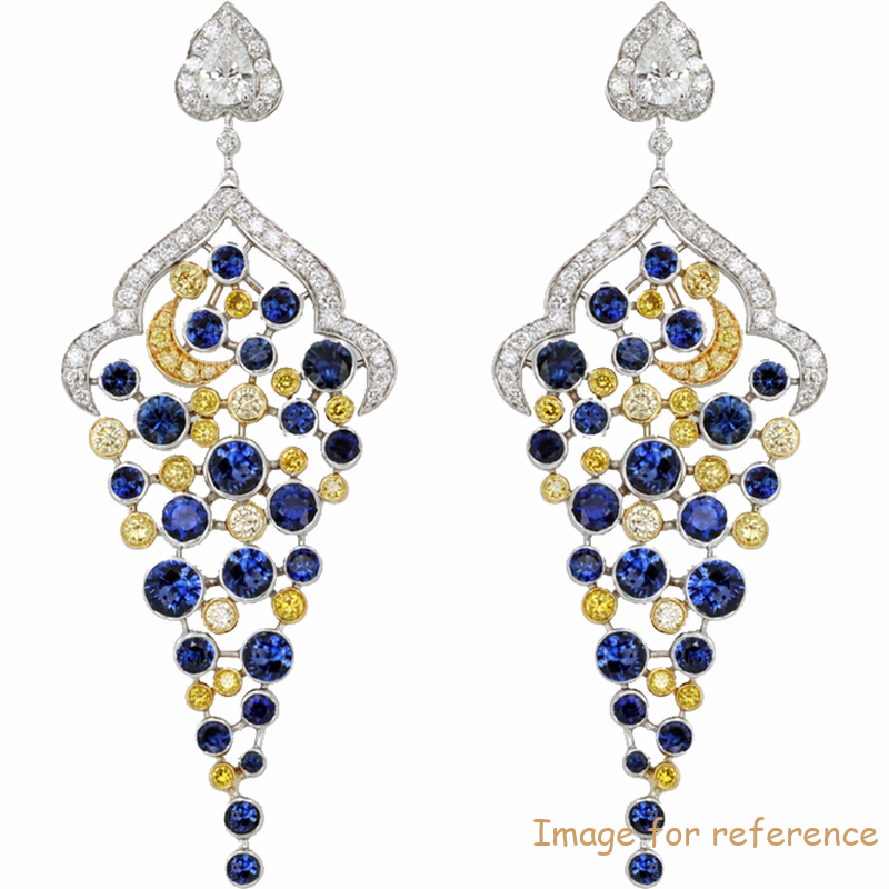 Cubic Zirconia Sterling Silver Fine Earrings wholesale Custom Silver Jewelry supplier