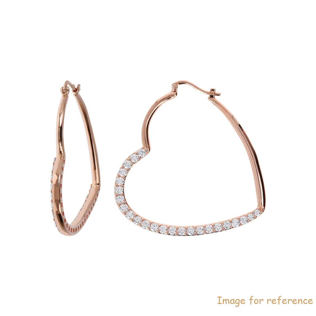 Cubic Zirconia earrings in rose gold design custom fashion 925 silver jewelry wholesaler suppliers